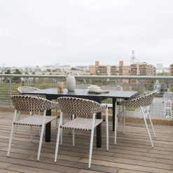 Kunes Table de jardin extensible carrée 90/180 en aluminium^Banak Sale
