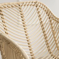 Lack Chaise en rotin naturel et métal^Banak