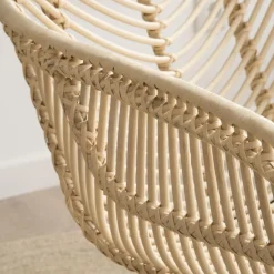 Lack Chaise en rotin naturel et métal^Banak
