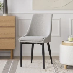 Lauren Chaise rembourrée gris perle^Banak Clearance