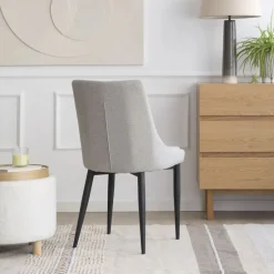 Lauren Chaise rembourrée gris perle^Banak Clearance
