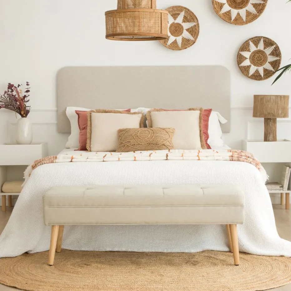 Lean Banc rembourré beige^Banak Outlet