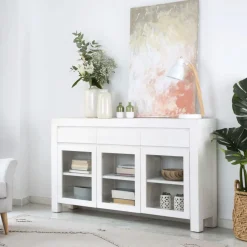 Liland Buffet étroit laqué en blanc^Banak Clearance