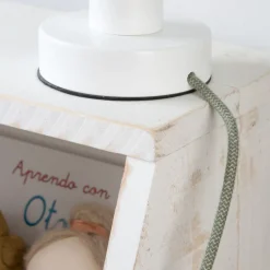 Lille Lampe de table blanche-c&acirc;ble vert^Banak Online