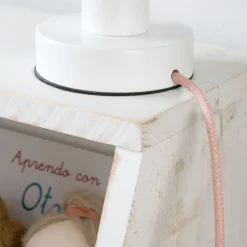 Lille Lampe de table blanche-c&acirc;ble rose^Banak Sale