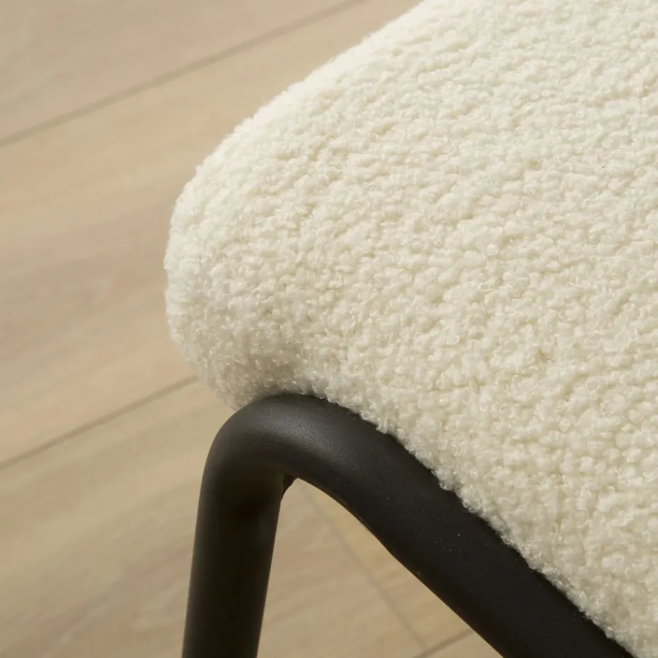 Liv Chaise bouclette blanc^Banak Sale