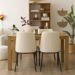 Liv Chaise bouclette blanc^Banak Sale