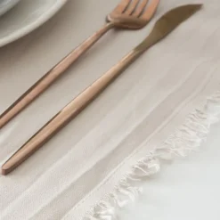Loga Chemin de table en coton naturel^Banak Online
