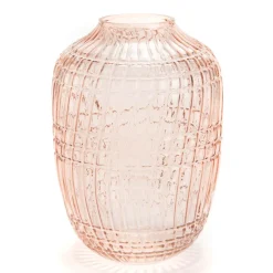 Luca Vase en verre rose^Banak Clearance