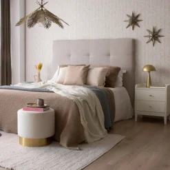 Maira Tête de lit capitonnée beige pour lit de 150 et 160^Banak Best