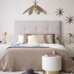 Maira T&ecirc;te de lit tapissée beige pour lit de 140^Banak Hot