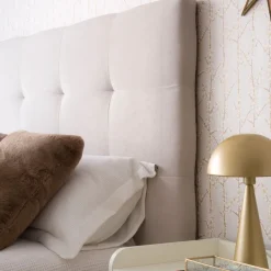 Maira Tête de lit tapissée beige pour lit de 140^Banak Hot