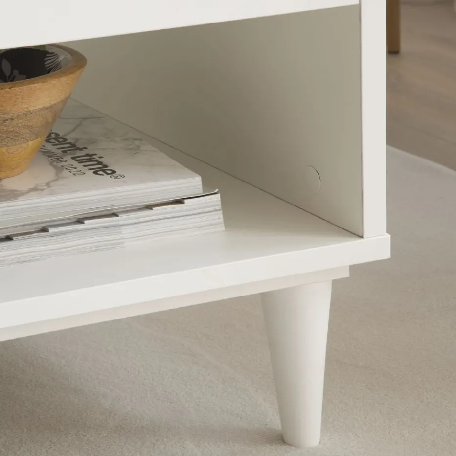 Margot Table basse relevable en bois laqué blanc^Banak New
