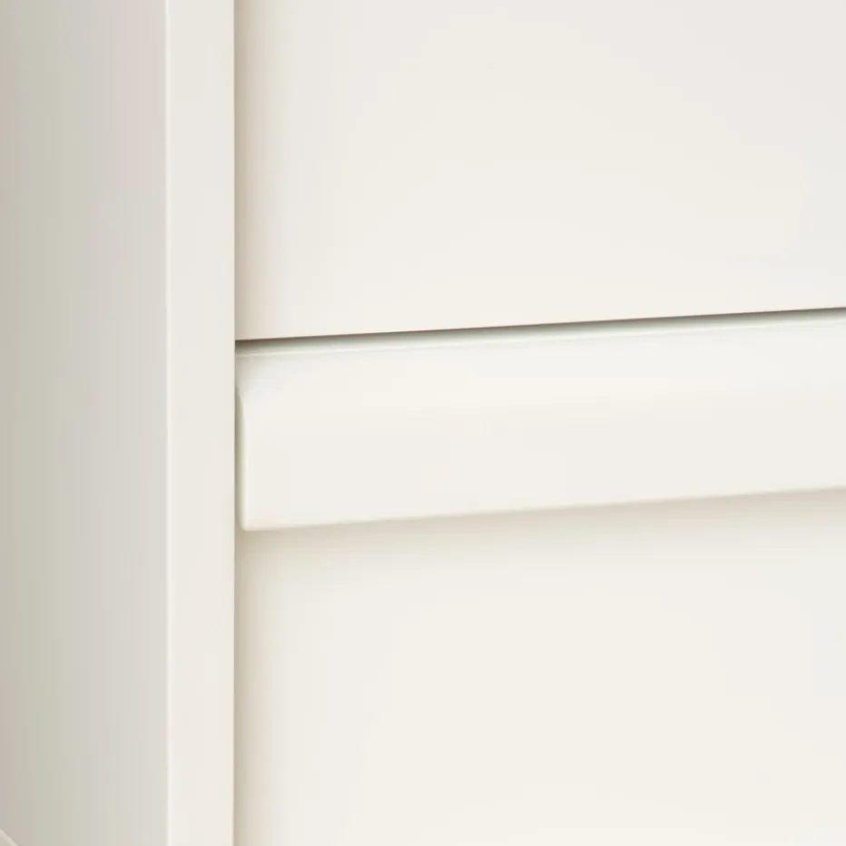 Margot Table de chevet en bois laqué blanc^Banak Online
