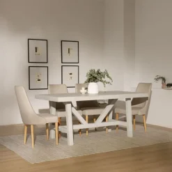 Milner Table à manger rectangulaire en bois massif^Banak Outlet
