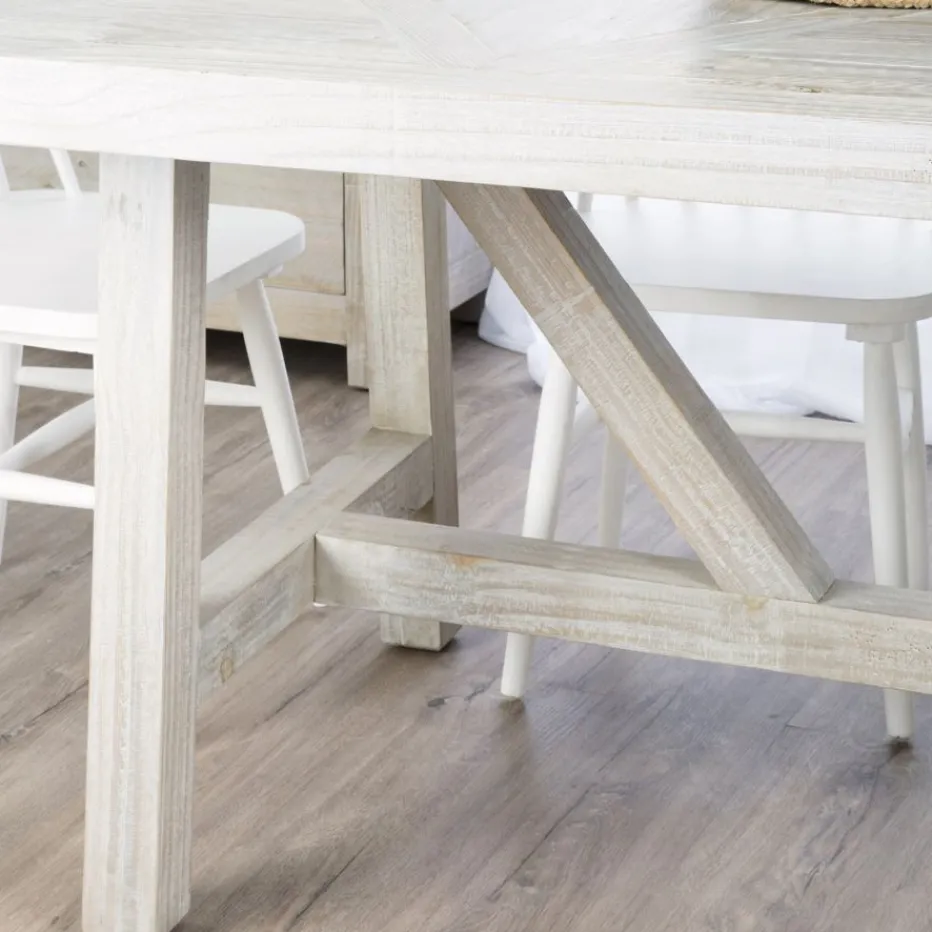 Milner Table à manger rectangulaire en bois massif^Banak Outlet