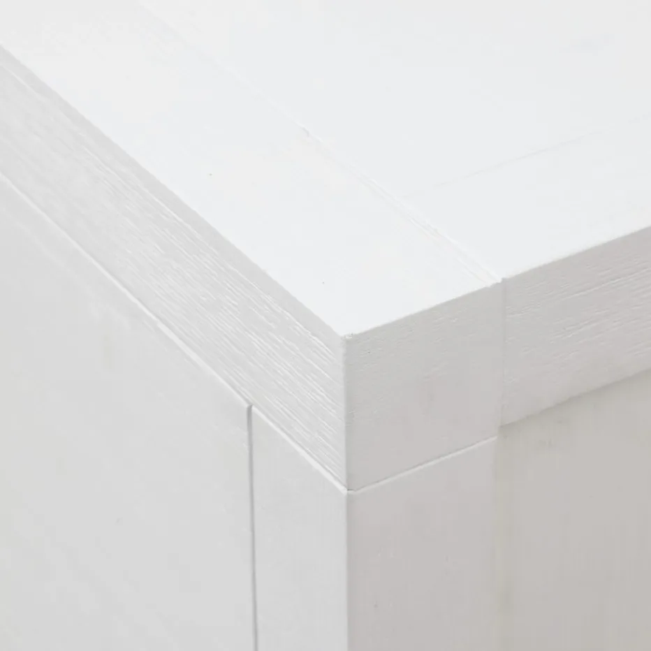 Milos Commode en bois blanc et naturel^Banak Hot