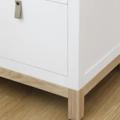 Milos Commode en bois blanc et naturel^Banak Hot