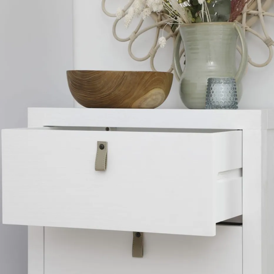 Milos Commode en bois blanc et naturel^Banak Outlet