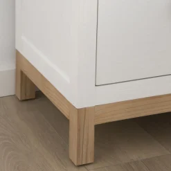 Milos Table de nuit blanche et naturelle^Banak Clearance