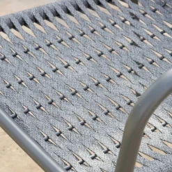 Mink Chaise de jardin en corde de couleur anthracite et en aluminium graphite^Banak Best