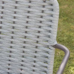Mink Chaise de jardin en corde de couleur tourmaline et en aluminium graphite^Banak Best