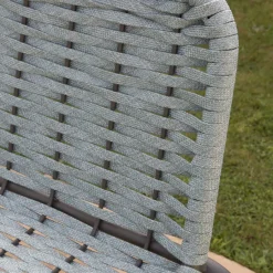 Mink Tabouret de jardin en corde tourmaline et aluminium graphite^Banak