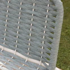 Mink Tabouret de jardin en corde tourmaline et aluminium blanc^Banak Best