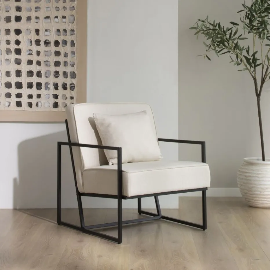 Murano Fauteuil tapissé beige^Banak Best