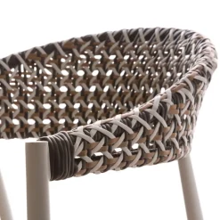 Narvik Chaise de jardin en rotin synthétique multicolore et aluminium blanc^Banak Hot