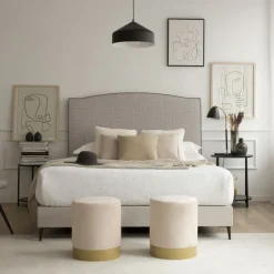 Nayra Base de lit tapissé 150x190^Banak Best