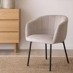 Nilsa Chaise en velours gris^Banak Best
