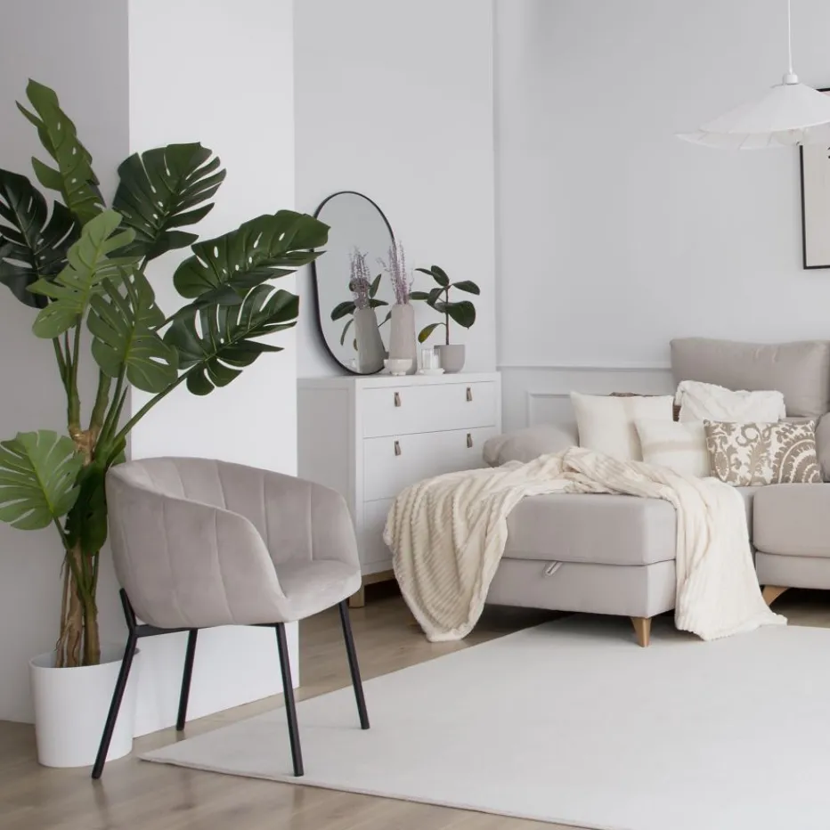 Nilsa Chaise en velours gris^Banak Best
