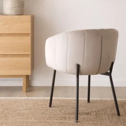 Nilsa Chaise en velours gris^Banak Best