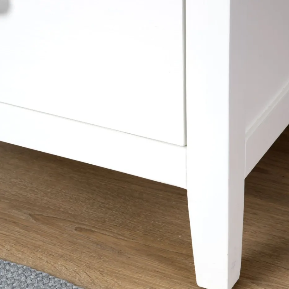 Niza Commode en bois laqué blanc^Banak Clearance