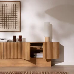 Nolan Mueble tv de madera maciza de mango^Banak Outlet