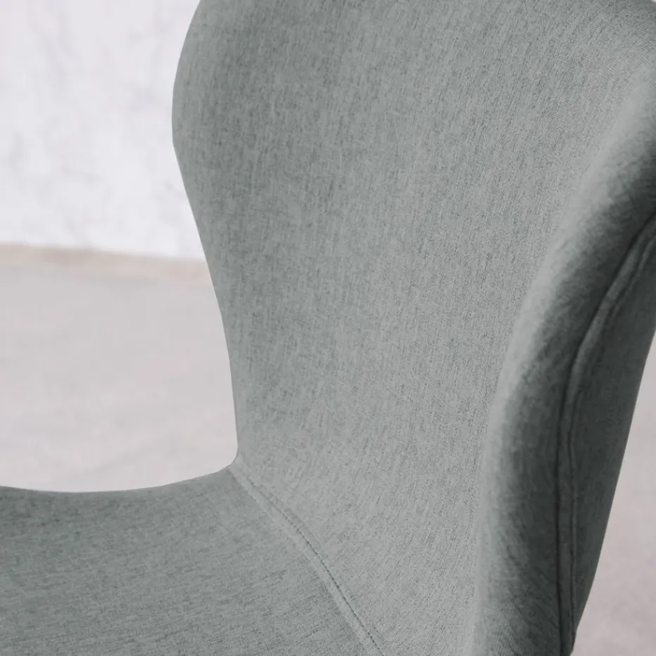 Nori Chaise de bureau rembourrée vert aigue-marine avec roulettes^Banak Clearance