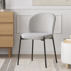 Nuren Chaise rembourrée gris perle^Banak New