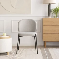 Nuren Chaise rembourrée gris perle^Banak New