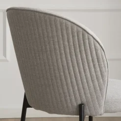Nuren Chaise rembourrée gris perle^Banak New