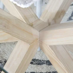 Nurma Table à manger en bois de couleur naturelle et verre de 160x95^Banak Sale