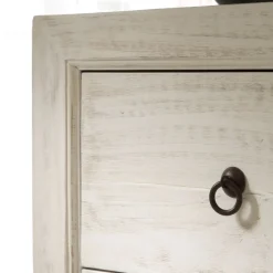 Oblak Commode en bois massif blanc shabby^Banak Online