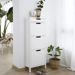 Orus Chaussure étroit suspendu en bois laqué blanc^Banak Best