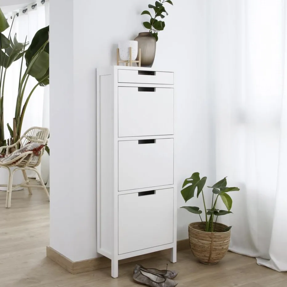 Orus Chaussure étroit suspendu en bois laqué blanc^Banak Best