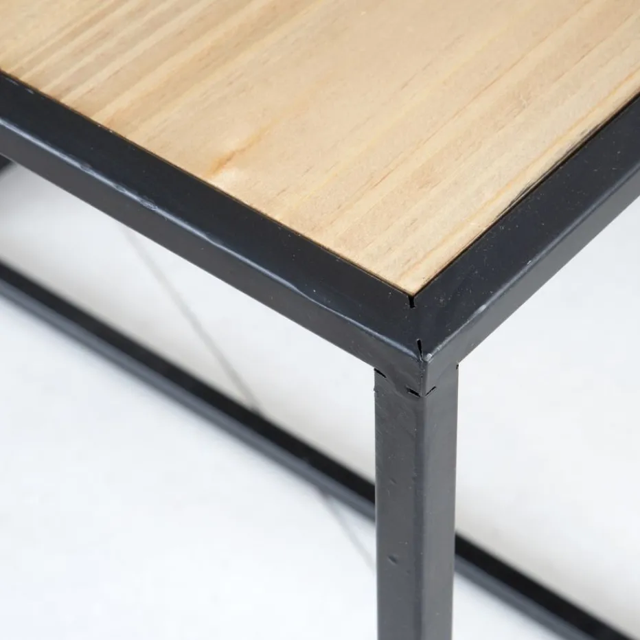 Oslo Ensemble de 2 tables d'appoint en bois et métal^Banak Best