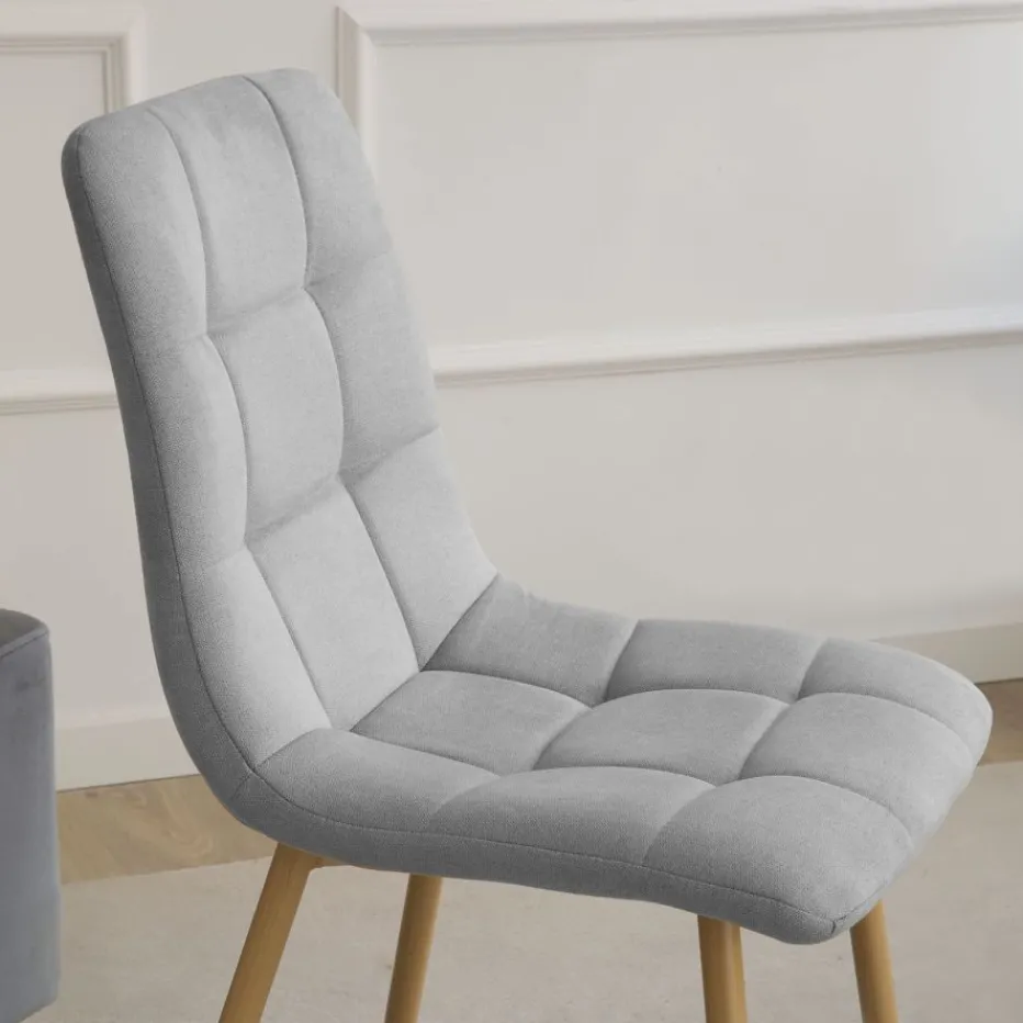 Pack 4 chaises basilea rembourrée gris^Banak Hot