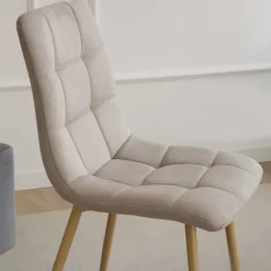 Pack 4 chaises basilea rembourrée beige^Banak Sale