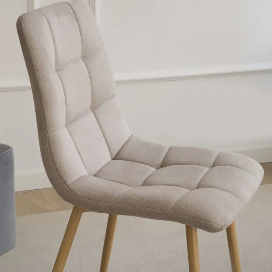 Pack 4 chaises basilea rembourrée beige^Banak Sale