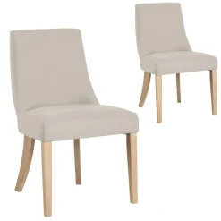 Pack 2 chaises bimba rembourrée beige^Banak Clearance