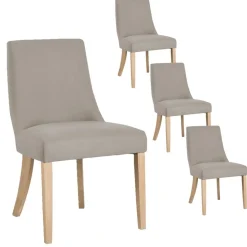 Pack 4 chaises bimba rembourrée gris^Banak Outlet